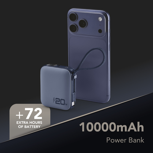 Cellularline POCKET POWER BANK 10000 mAh 20W USB-C PORT BLUE – image 2