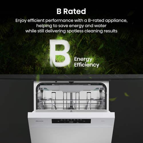 Hisense Hi4 HS643B90W Full Size Freestanding Dishwasher - White – image 4