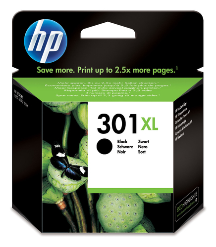 HP 301XL Black High Capacity Ink Cartridge 430 pages 8ml - CH563EE