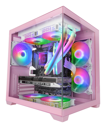 Mars Gaming MC-VIEW2P Mini Tower Pink – image 2
