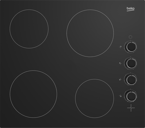 Beko HCC64103 60cm Ceramic Hob with Side Knob Controls – image 1