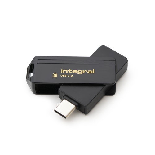 Integral 16GB USB-C 3.2 GEN1 DRIVE (USB3.1 USB3.0) SECURE360-C TYPE-C BLACK SECURELOCK2 AES 256BIT SOFTWARE ENCRYPTION – image 2