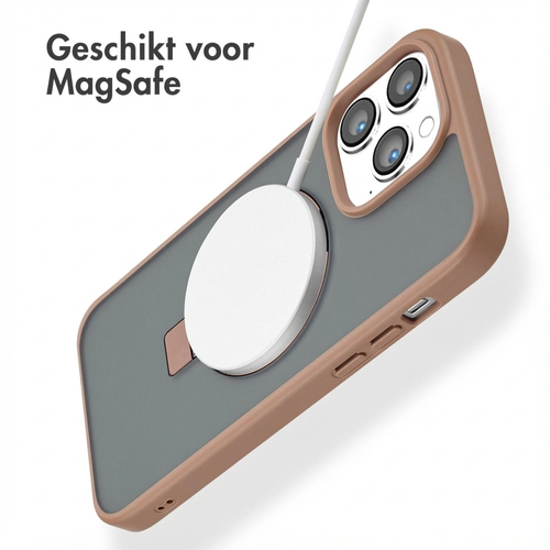 Accezz Ring Stand Backcover met MagSafe iPhone 14 Pro Max - Brown, afbeelding 2