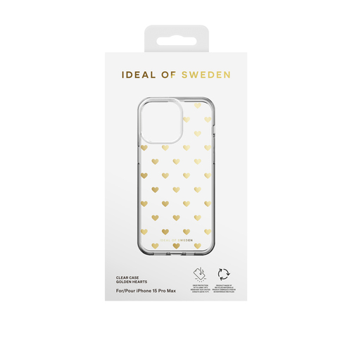 iDeal of Sweden Clear Case iPhone 15 Pro Max Golden Hearts – image 4