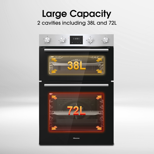 Hisense BID95211XUK Built In Electric Double Oven - Stainless Steel - A/A Rated, Stainless Steel - image 2