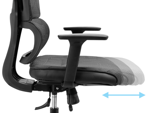 Sandberg ErgoFusion Gaming Chair Pro Universele gamestoel Gecapitonneerde zitting Zwart, Grijs, afbeelding 8