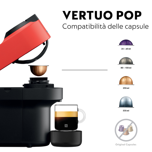 Krups Nespresso Vertuo Pop XN9205 Nespresso Rood, afbeelding 3