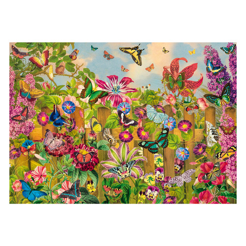 Hermoso jardín de mariposas