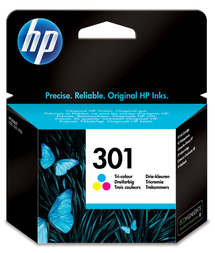 HP 301 Colour Standard Capacity Ink Cartridge 150 pages 3ml - CH562EE