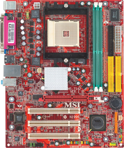 K8MM-V MSI K8MM-V - Placa base - micro ATX - Socket 754 - K8M800 Chipset - LAN - gráficos en la placa - audio de 6 canales