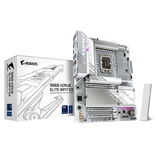 Gigabyte B860 Aorus Elite WIFI7 Ice DDR5 Atx Lga 1851 Motherboard - image 1