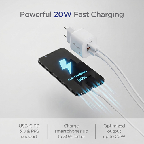 Equip 2-Port 20W GaN USB PD Charger, USB-C x 1, USB-A x 1 – image 5