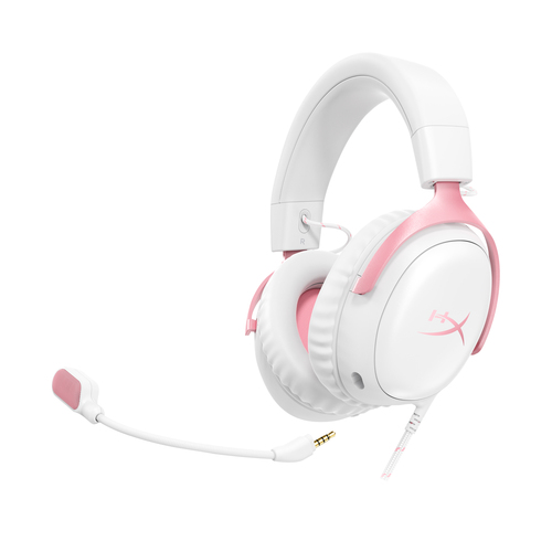 HyperX Cloud III White/Pink Gaming Headset – image 2