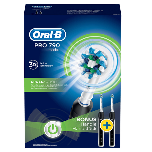 Specs Oral B Pro 790 Crossaction Adult Rotating Oscillating Toothbrush Black White Electric Toothbrushes