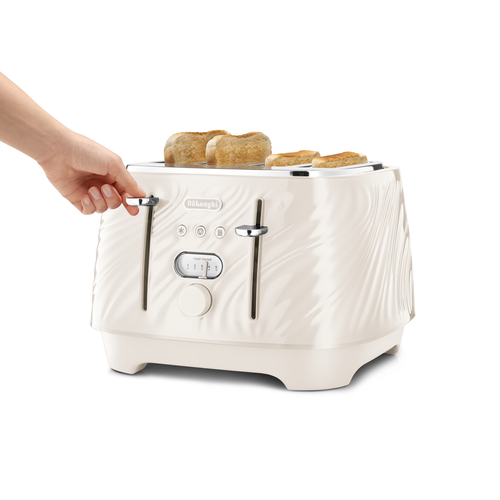 Delonghi De'Longhi Ballerina Seta CTDS4003.CR 4 Slice Toaster - Cream - image 8