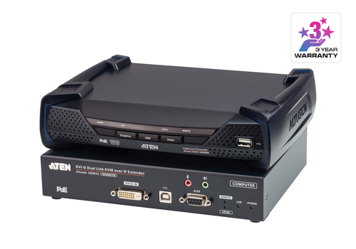 ATEN 2K DVI-D dual-link KVM over IP Extender