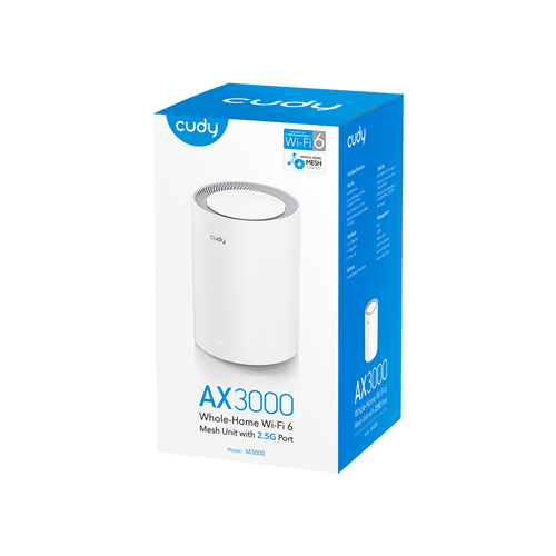 Cudy AX3000 2.5G Mesh Wi-Fi 6 System (1-Pack) mesh router, afbeelding 6