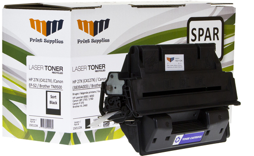 MM Black Laser Toner - HP 27X (C4127X) / Brother TN9500 / Canon EP-52 (3839A003) - For HP LaserJet / Brother HL / Canon LBP – image 1