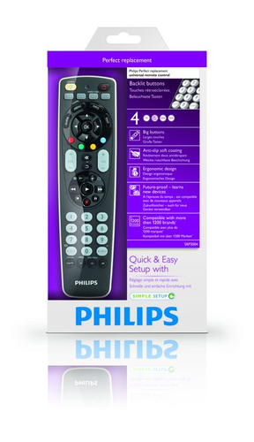 Philips Perfect replacement SRP5004/87 remote control IR Wireless DVD/Blu-ray, DVDR-HDD, SAT, TV, VCR Press buttons 2