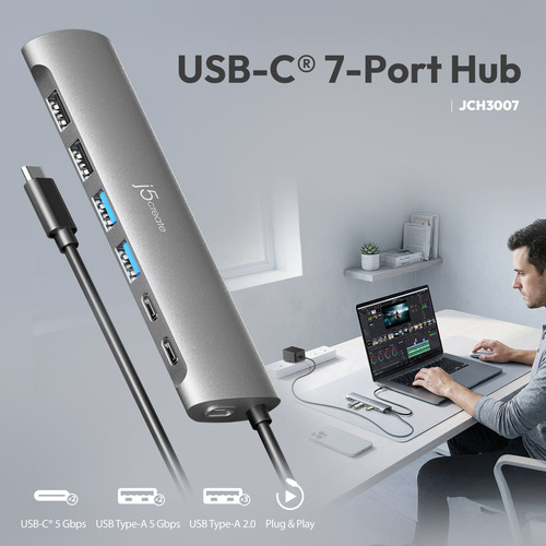 j5create USB-C 7-Port HUB 5A2C – image 4