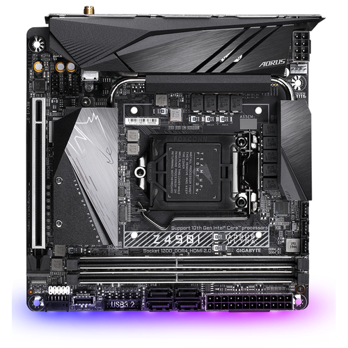 GIGABYTE Z490I AORUS ULTRA (rev. 1.x) Intel Z490 LGA 1200 (Socket H5) Mini ITX
