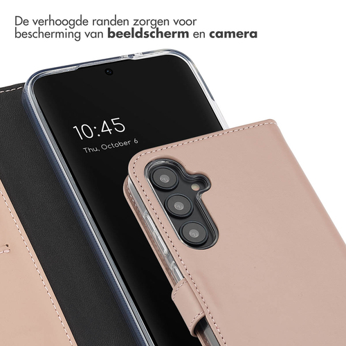 Selencia Echt Lederen Bookcase Samsung Galaxy S24 FE - Dusty Pink, afbeelding 3