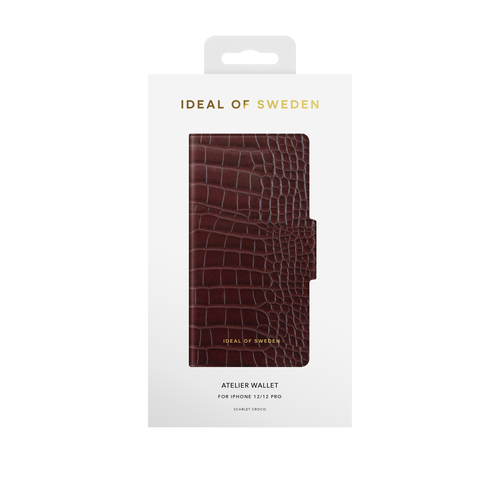 iDeal of Sweden Atelier Wallet iPhone 12/12P Scarlet Croco – image 9