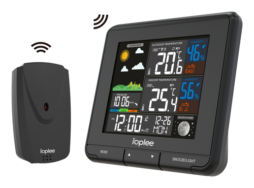 IOPLEE SIC637K digital weather station Black LCD Battery – image 3