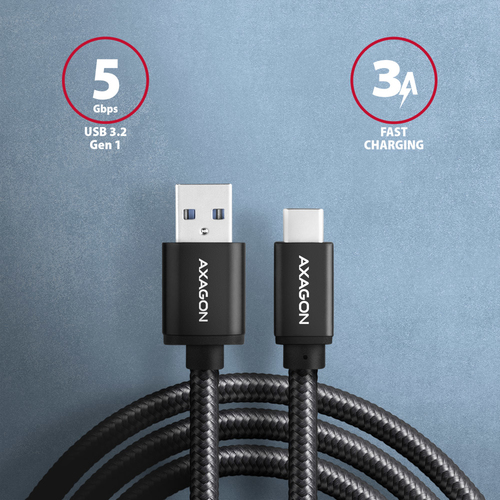 AXAGON BUCM3-AM20AB - USB-C-Kabel - USB Typ A auf 24-poligen USB-C - 2 m – Foto 3 von 8