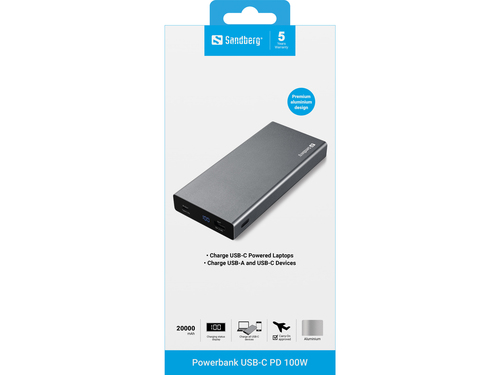 Powerbank USB-C PD 100W 20000, afbeelding 2