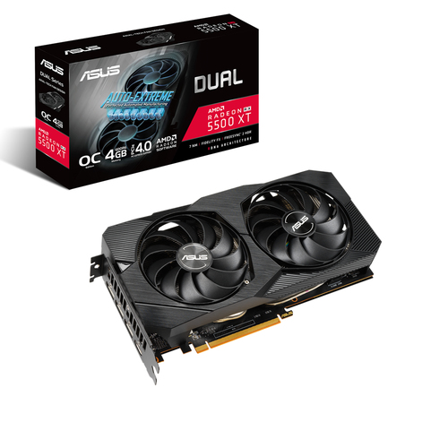 ASUS Dual -RX5500XT-O4G-EVO видеокарта AMD Radeon RX 5500 XT 4 GB GDDR6