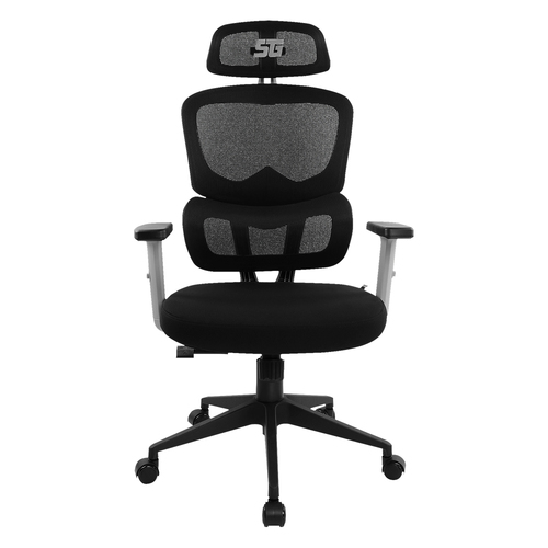 CGM-400-BK SILLA START THE GAME RECLINABLE/DESCANSABRAZOS 1D/NEGRA MESH CGM-400-BK