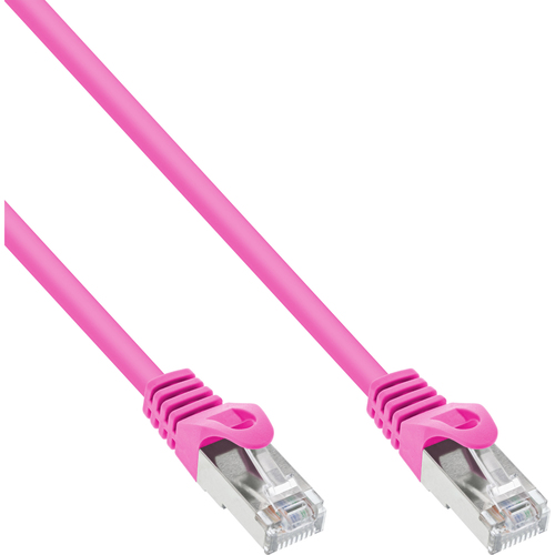 Product image: InLine Patch Cable SF/UTP Cat.5e Pink 0.3m