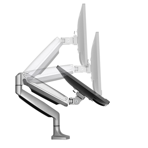 StarTech.com Desk Mount Monitor Arm, Heavy Duty Ergonomic VESA Monitor Arm, Single Display up to 9kg, Full Motion, Height Adjustable, Articulating, Aluminum, C-Clamp/Grommet, Silver - Small Footprint Design Monteringssæt LCD display 12-34 – billede 8
