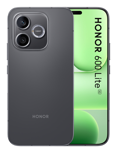 Honor 600 Lite 16,8 cm (6.6") Две SIM-карты Android 16.0 5G USB Type-C 8 GB 256 GB 6520 mAh Черный