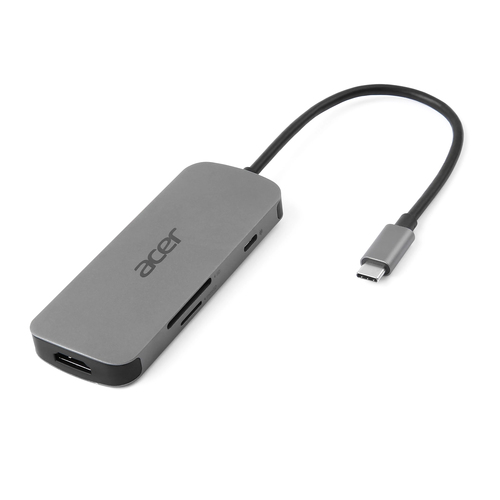 Acer 7in1 Type C Dongle Bedraad USB 3.2 Gen 1 (3.1 Gen 1) Type-C Zilver, afbeelding 2