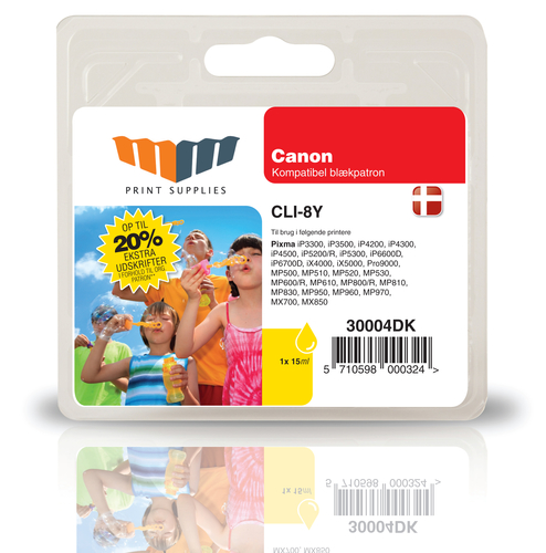 MM Yellow Inkjet Cartridge - Replaces Canon CLI-8Y (0623B001) - 20% Extra ink compared to OEM