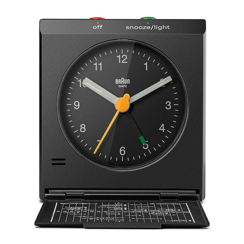 Braun BC05B reloj de mesa o pared Reloj analógico Rectángulo Negro