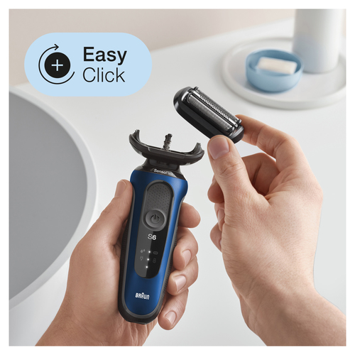 Braun Series 6 61-B1000s Foil shaver Black, Blue – image 4
