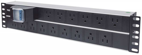 Intellinet Barra multicontactos de 15 salidas para montaje en 2U de rack de 19" - Enchufes Tipo EU (NEMA 5) imagen 1