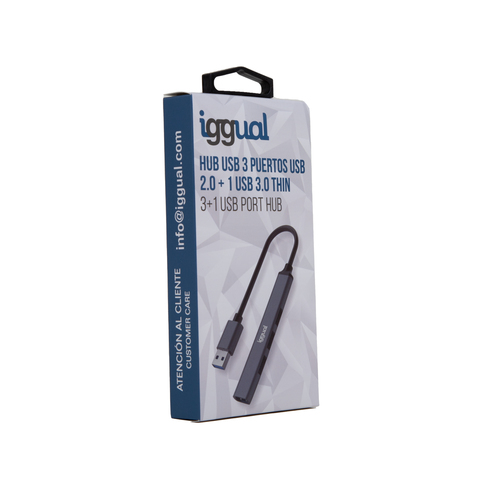 iggual IGG318454 interface hub USB 3.2 Gen 1 (3.1 Gen 1) Type-A 5000 Mbit/s Grey – image 4