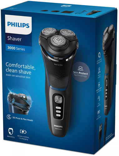 Philips Series 3000 S3344/13 Wet & Dry Rotary Shaver - Dark Moon, Silver/Grey - image 2