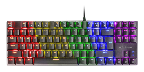 Mars Gaming MK80 Black Mechanical Gaming Keyboard TKL FRGB Antighosting Switch Mechanical