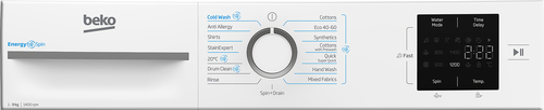 Beko EnergySpin™ BM3WT3941W 9kg Washing Machine with 1400 rpm - White - A Rated, White - image 7