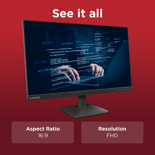 Lenovo L24-4e 23.8" Full HD 100Hz Monitor - Black - image 7