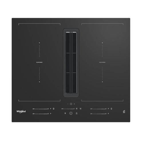 Whirlpool WVH60FFB01 Черный Встроенный 60 cm Плита с зонами индукции 4 зона(ы) Встроенный капюшон