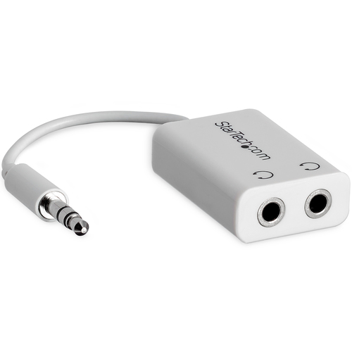 StarTech.com White Slim Mini Jack Headphone Splitter Cable Adapter – image 4