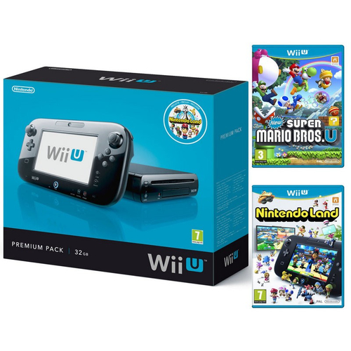 Nintendo Wii U Premium Pack + NintendoLand + Super Mario Bros.U
