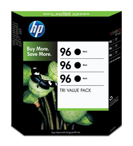 HP 96 3-pack Black