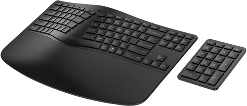 HP Inc. Klawiatura ergonomiczna bezprzewodowa + numeryczna 965 7E756AA czarna